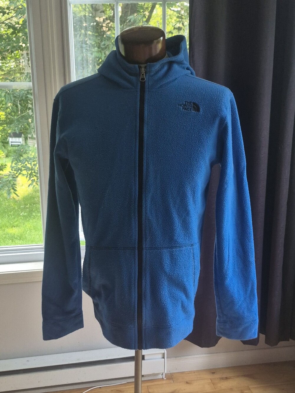The North Face Kids Blue Hooded Fleece Jacket